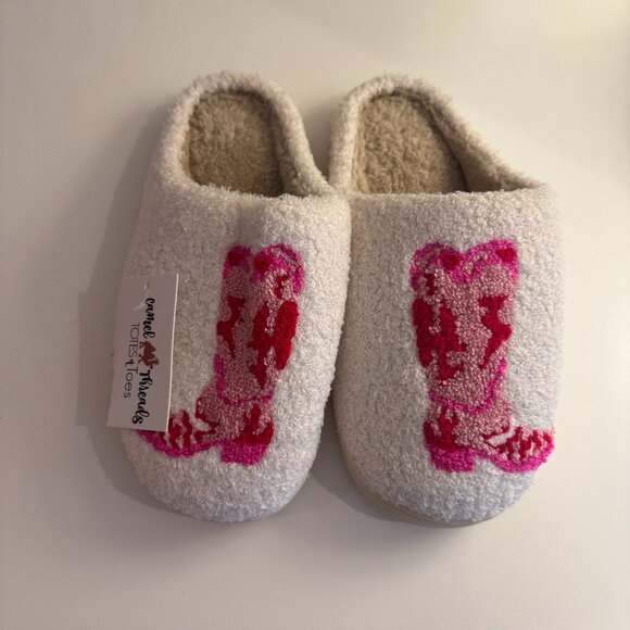 Camel Threads Cowboy Boot Slippers - Picture 2 of 5